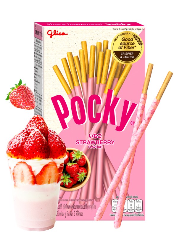 Pocky Ichigo Cream | Nueva Receta Fibra 47 grs.