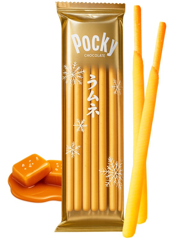 Pocky Glitter Toffee Salty | Unidad | 8 Sticks | Tokyo Ginza Essentials