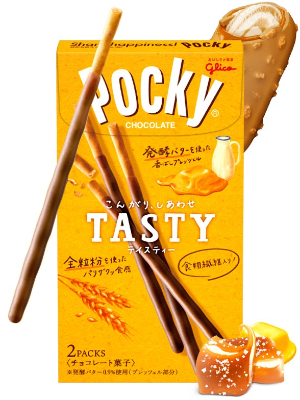 Pocky Tasty Integral | Chocolate y Mantequilla Curada 38 grs