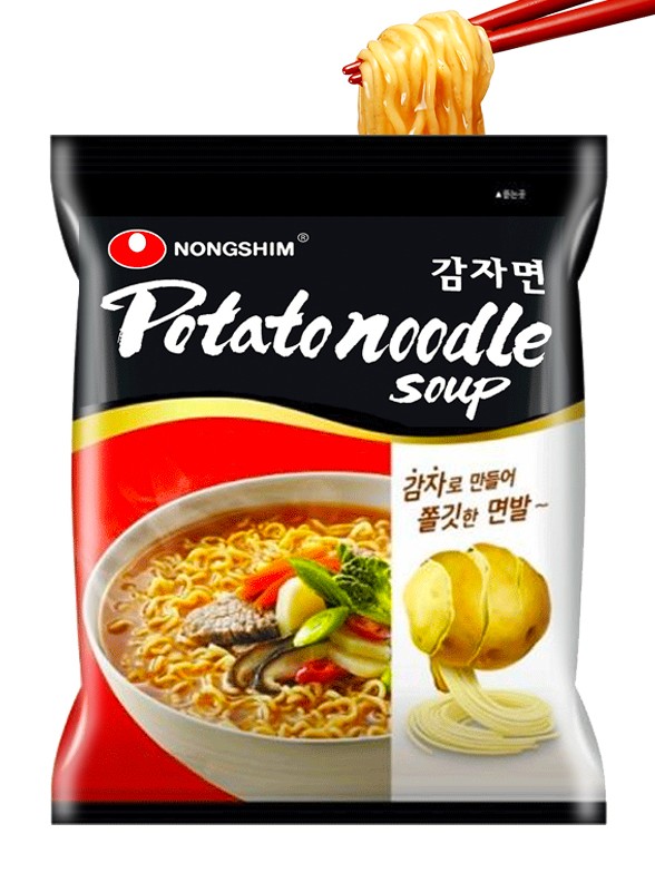 Fideos Ramen Coreanos de Patata, Carne y Verduras 117 grs
