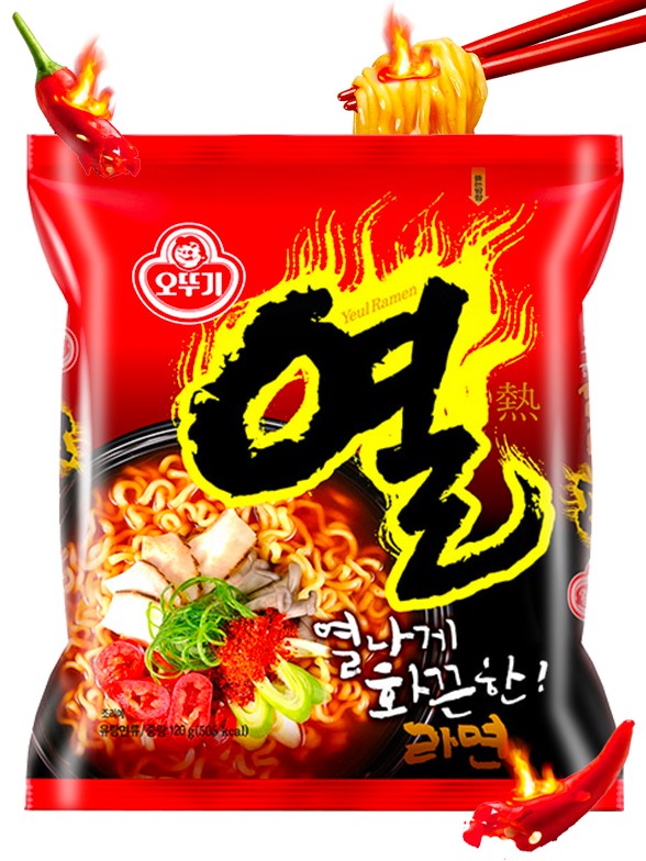 Ramen Coreanos Yeul de Ternera y Pollo | Extra Hot 120 grs.
