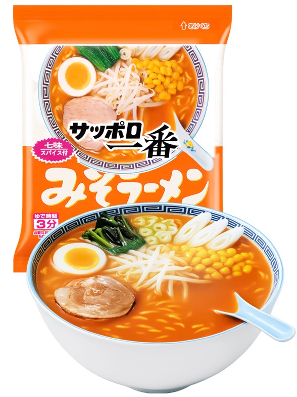 Fideos Ramen Donburi de 8 Misos y Pollo | Receta de Sapporo 100g.