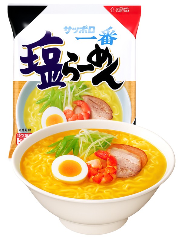 Fideos Ramen Donburi Pollo Shio | Receta de Sapporo 100g.