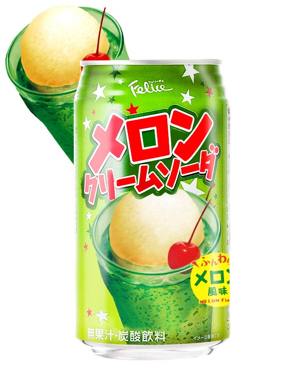 Soda de Melón con Helado de Vainilla.