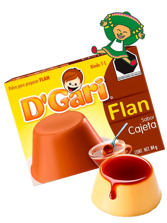 Preparado de Flan de Dulce de Leche | D'Gari | PURO MÉXICO!! 84 grs.