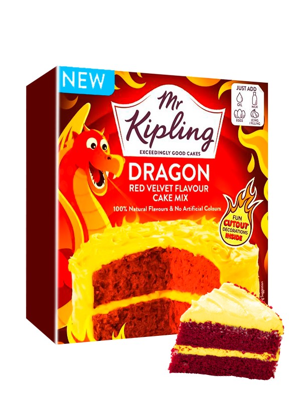 Preparado para Tarta Dragon Red Velvet | Mr. Kipling 400 grs.