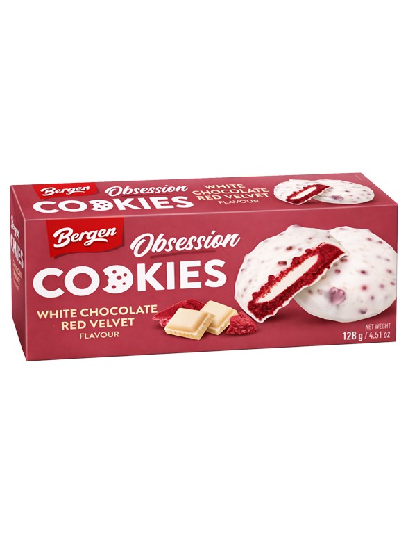 Cookies Red Velvet Choco Blanco y Nata 128g.