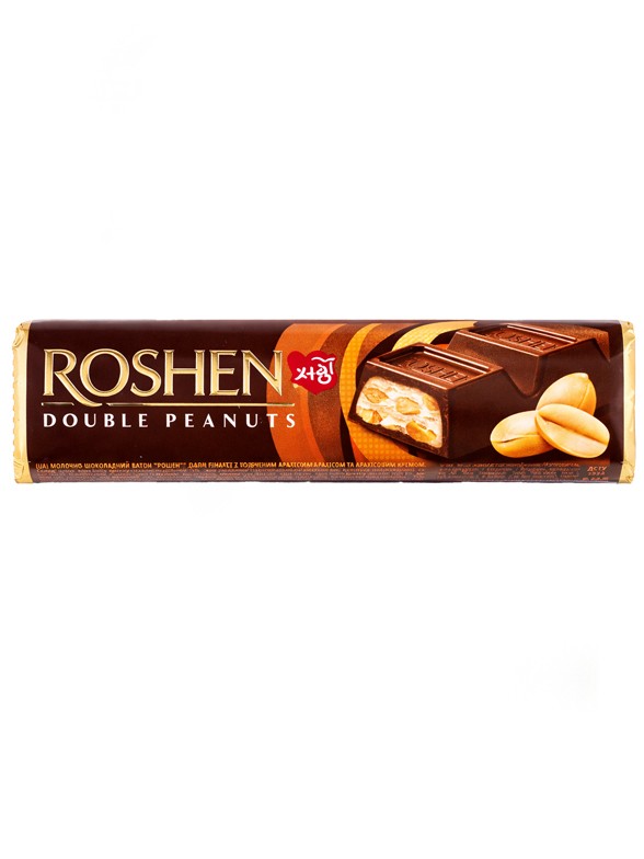 Chocolatina Roshen Doble Cacahuete | Dulce Pascua 39g.
