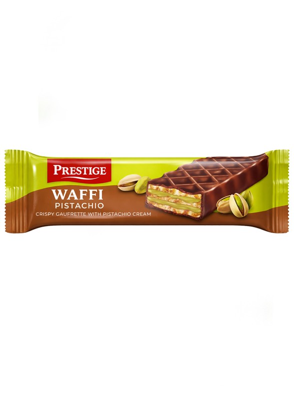 Chocolatina Waffer Choco y Crema de Pistacho | Prestige 21g.