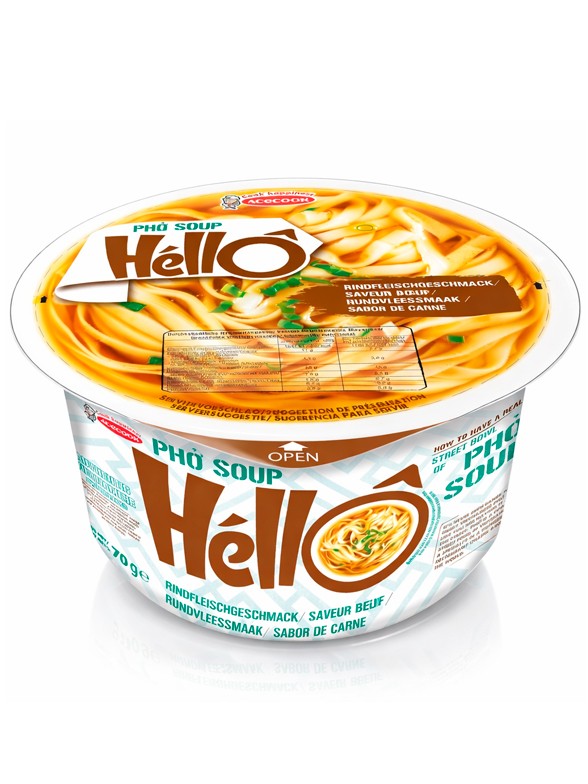 Ramen Vietnamita de Arroz y Ternera Pho Bo | Bowl 70g. | Sin Gluten