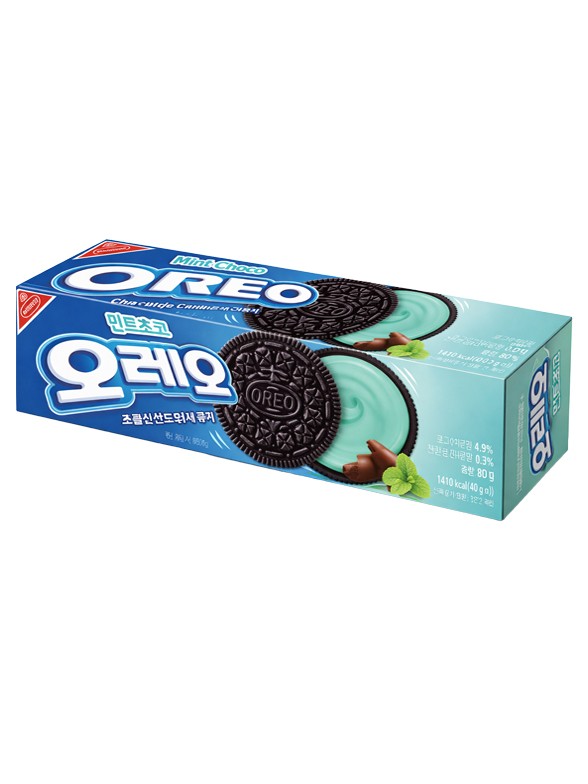 Oreo Coreanas de Menta y Chocolate 80g.