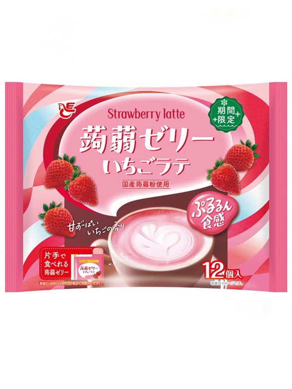 Gelatinas de Konjac de Latte de Fresa 216g.