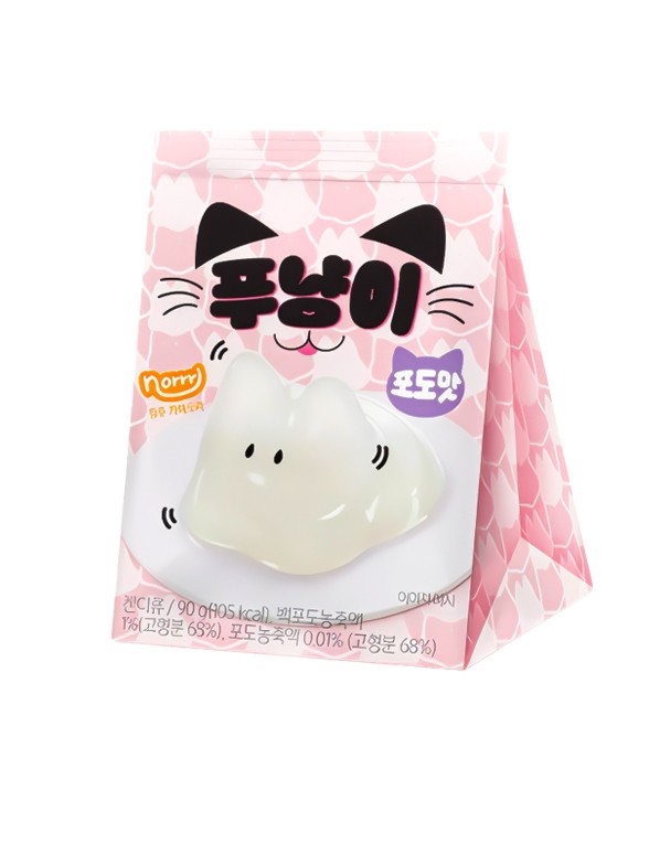 Pudín Coreano Gatito de Uva 90g.