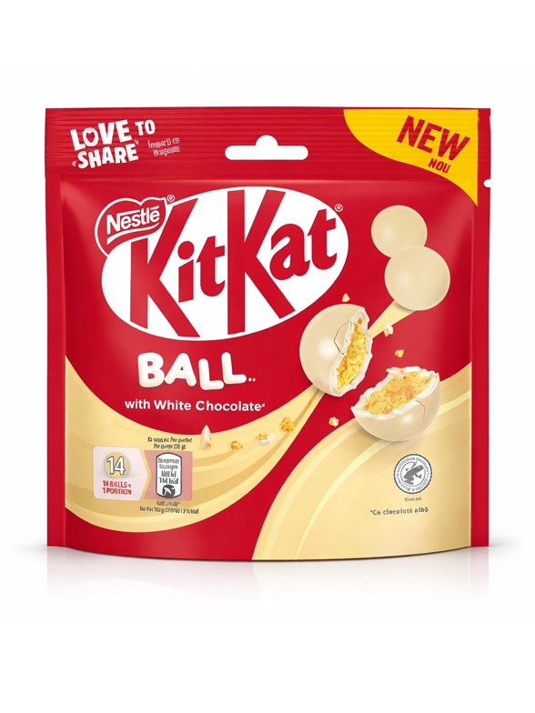 Bolas de Kit Kat de Chocolate Blanco con Relleno Crujiente 140g