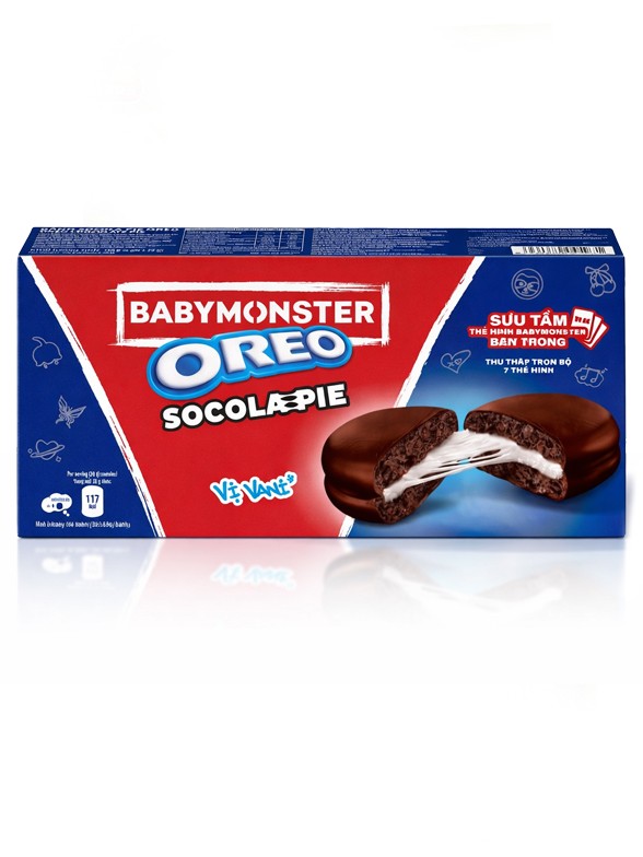 Pastelitos Oreo con Chocolate | Colabo. BabyMonster | con Photocards | 6 Uni.