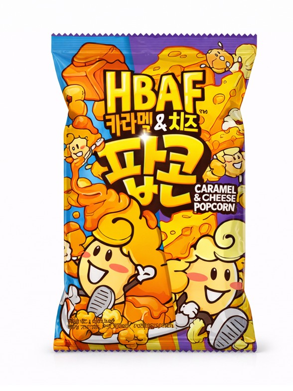 Palomitas Coreanas de Maíz Sabores Caramelo y Queso | HBAF 80g.