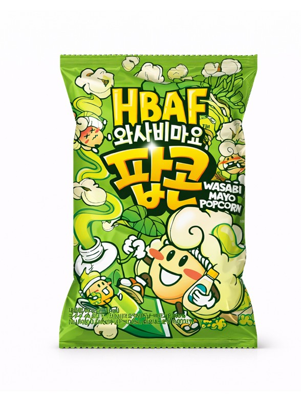 Palomitas Coreanas de Maíz Sabor Mayonesa Wasabi | HBAF 80g.