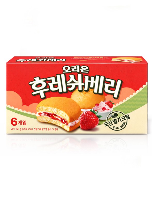 Choco Pie con Crema de Fresas y Frambuesas | Receta Coreana 168 grs.