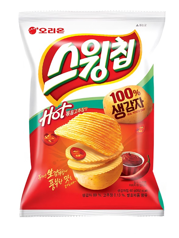 Chips Onduladas Coreanas Sabor Salsa Gochujang 60g.