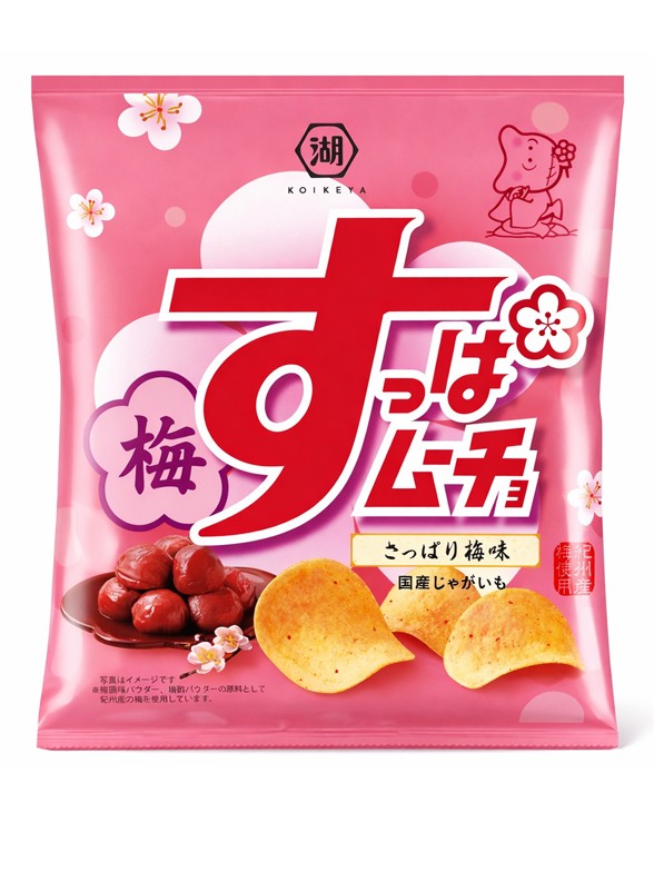 Patatas Chips Koikeya Sabor Ciruela Ume | Edición Limitada 55g.