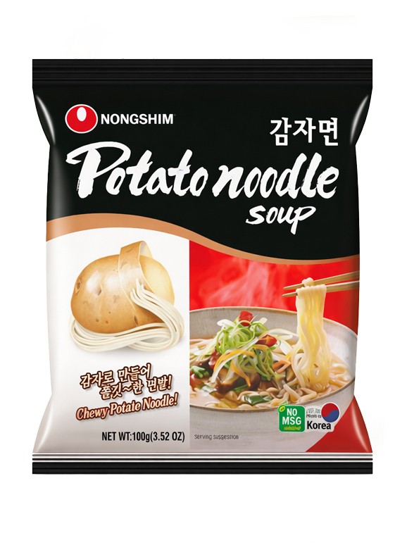 Fideos Ramen Coreanos de Patata, Carne y Verduras 100g.