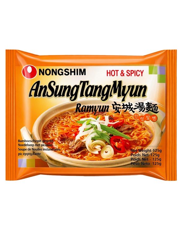 Fideos Ramen Coreanos Ansungtang con Carne Asada y Miso 125g.