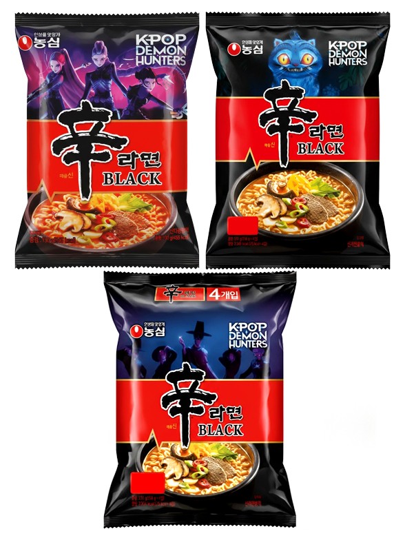 Fideos Ramen Coreanos Shin Ramyun | Black Premium | Kpop Demon Hunters 134g.