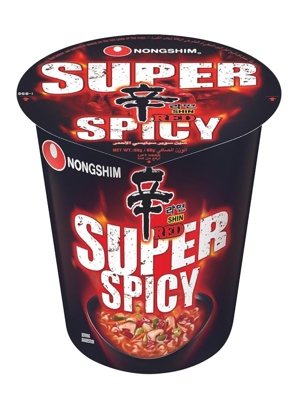Fideos Ramen Coreanos Red Shin Ramyun | Super Spicy Cup