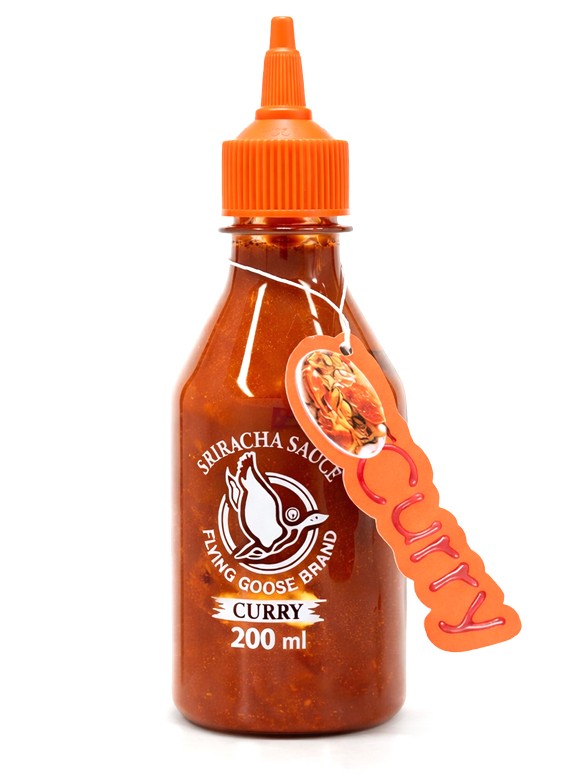 Salsa Sriracha Chili con Curry | Sin Gluten 200 ml.