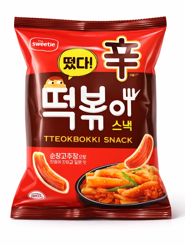 Snack Coreano tteokbokki (Topokki) 105g.