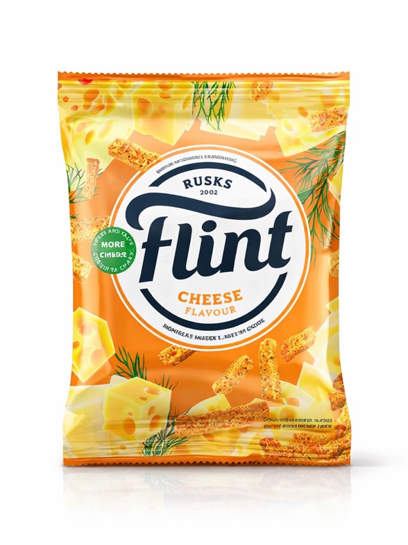 Snack de Trigo y Centeno | Flint Suhariki | Sabor a Queso 70g.