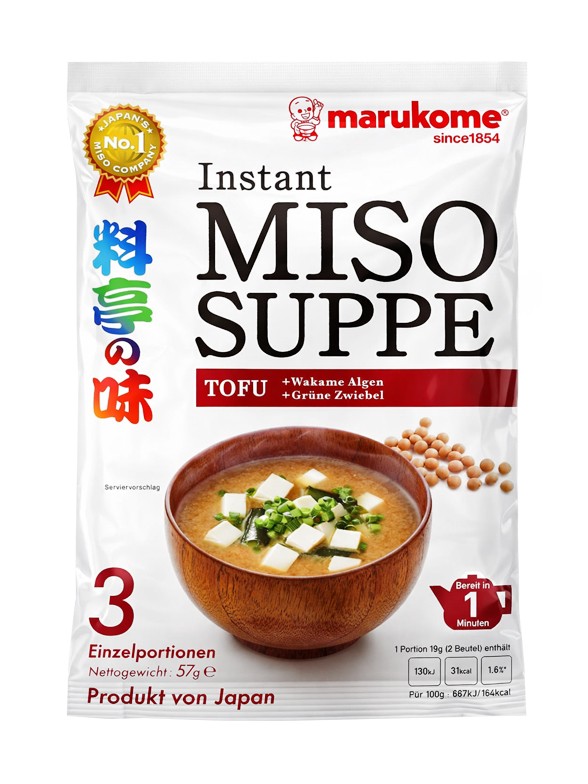 Sopa Instantánea de Miso Marukome y Tofu | 3 Raciones