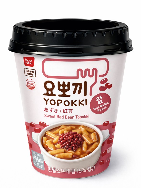 Yopokki | Mochis Coreanos Topokki Instantáneos con Sopa Dulce de Azuki 120g.