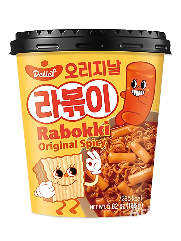 Fideos Ramen Coreanos con Topokkis Sweet & Spicy | Rabokki Cup 165g.