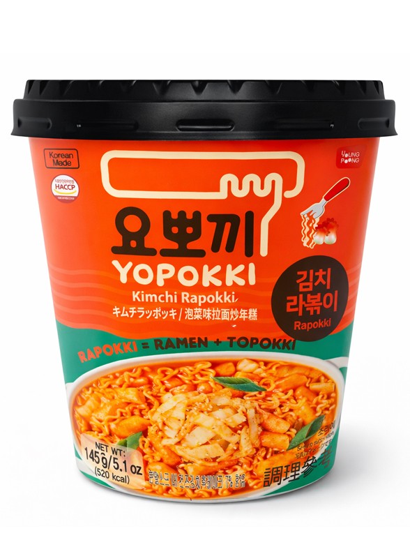 Topokkis | Mochis y Ramen Coreanos Rapokki Instantáneos con Kimchi 145g.