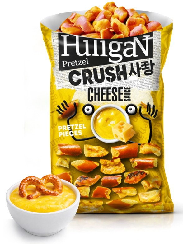 Bocaditos Pretzel Salsa de Queso | HuligaN Pretzel Crush 65g.