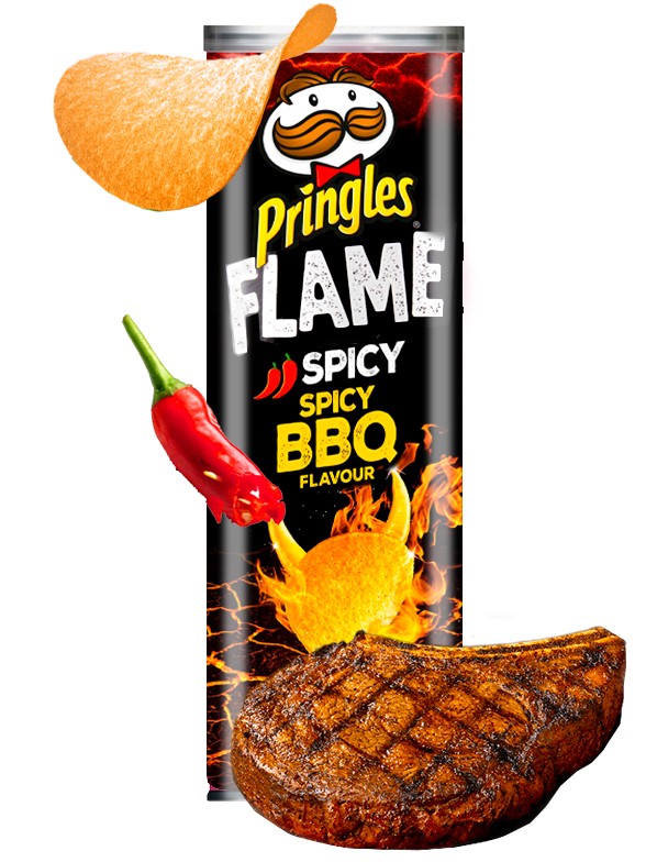 Pringles Flame Spicy BBQ 160 grs