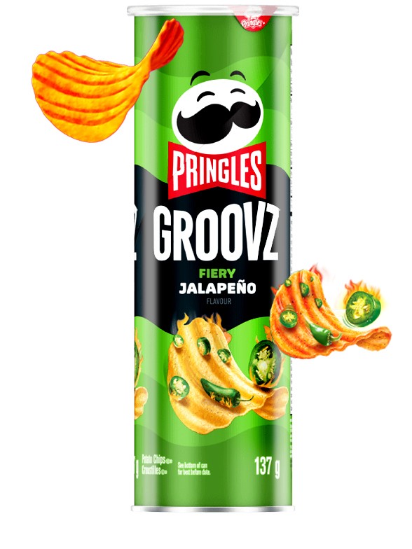 Pringles Onduladas Groovz Sabor Jalapeño Asado 137 grs.