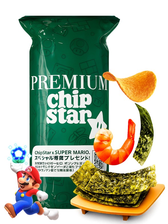 Patatas Chips Star Premium Ebi-Nori | SnackWarp | Super Mario 45g.