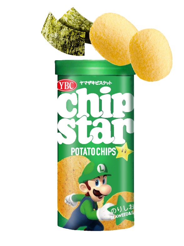 Patatas Chips Star Nori-Shio | Edición Super Mario | Luigi 45 grs.
