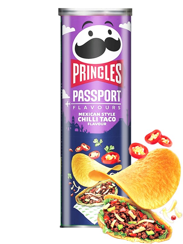 Pringles Sabor Chili Taco Mexican Style | Passport Flavours 185 grs.