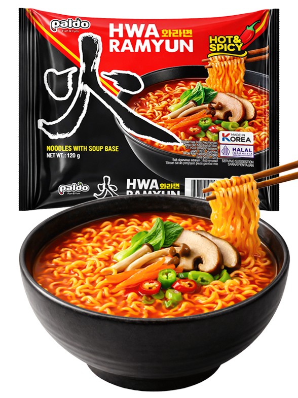 Fideos Ramen Coreanos Hwa Ramyun | Receta Clásica 120g.