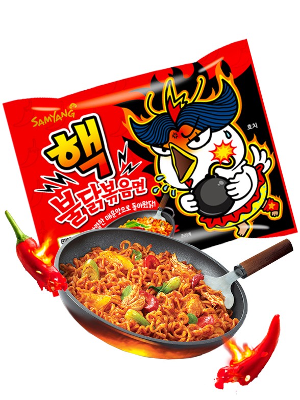 Fideos Ramen Coreano Salteado Wok ULTRA SUPER HOT Chicken | Buldak | Bag