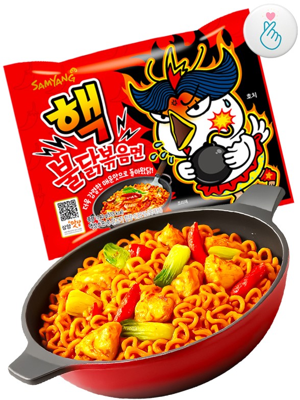 Fideos Ramen Coreano Salteado Wok ULTRA SUPER HOT Chicken | Buldak | Bag.