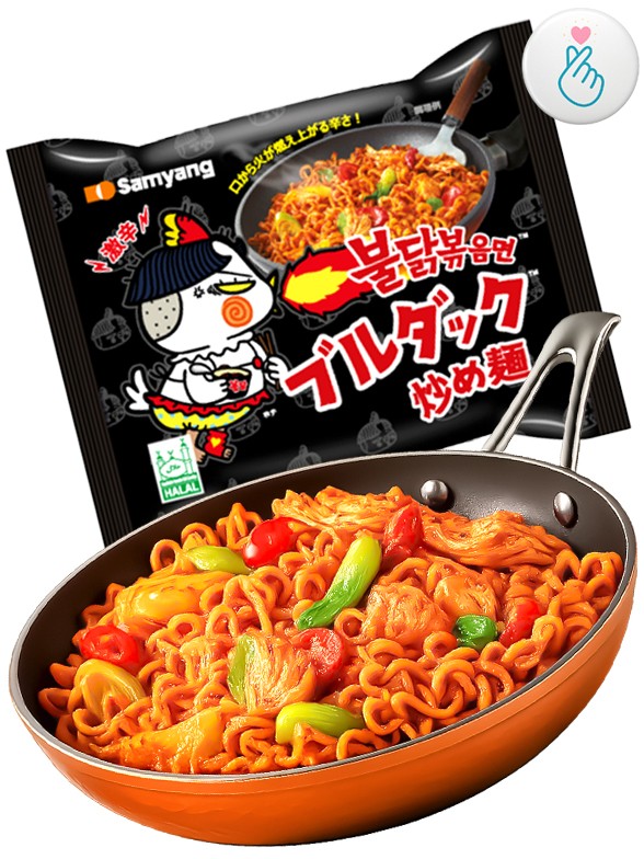 Fideos Ramen Coreano Salteado Wok ULTRA HOT Chicken | Buldak | Bag | Edición Japonesa