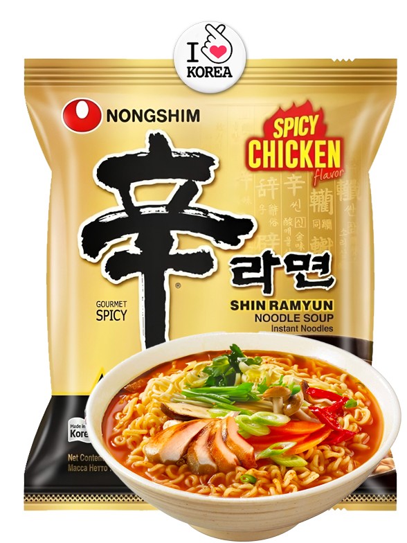 Fideos Ramen Coreanos Shin Ramyun | Pollo Picante 120g.