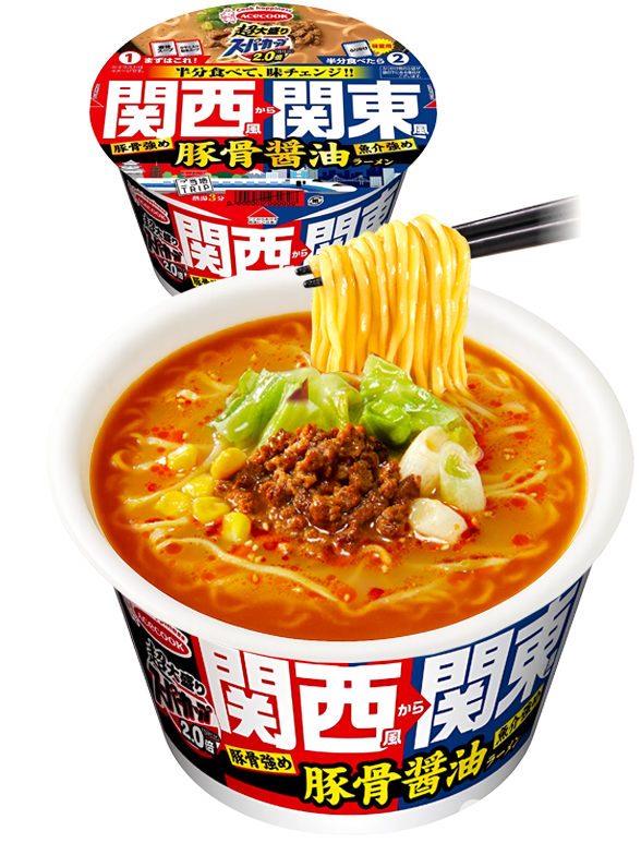 Fideos Ramen Super Cup 1,5x | 2x Tonkotsu Shoyu | 2 Sabores Kansai o Kanto 152g.