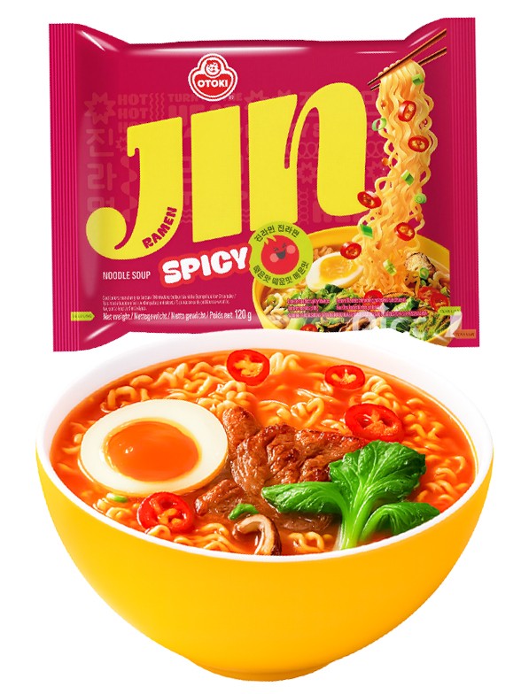 Fideos Ramen Coreanos Jin Ramyun Red de Carne | Picante 120g.
