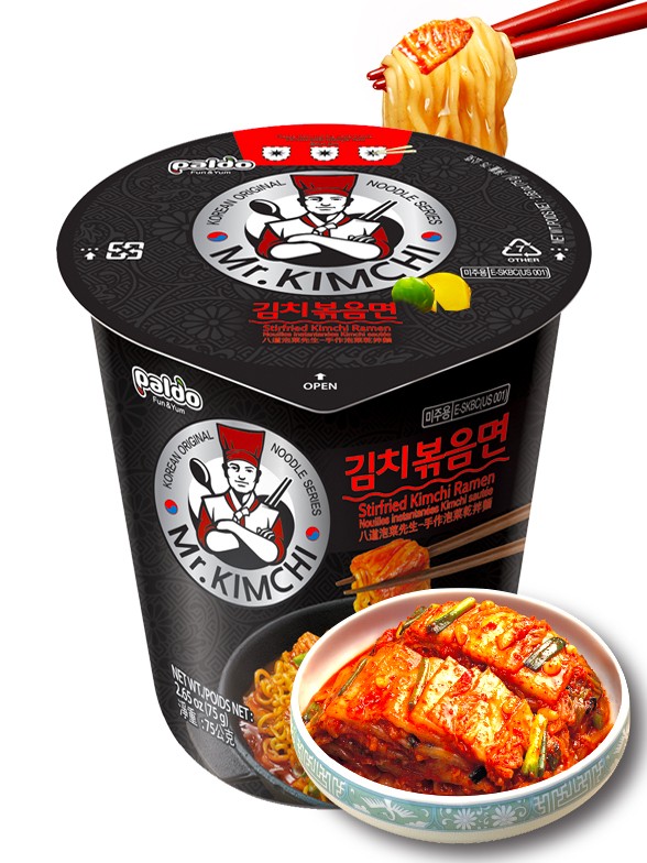 Ramen Coreano Salteado Kimchi | Mr. Kimchi Cup 75 grs.