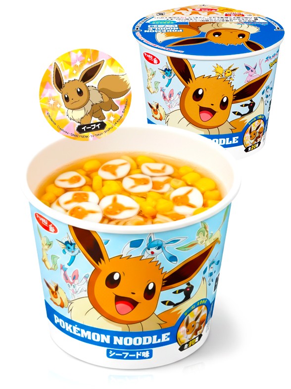 Fideos Ramen Eevee Pokémon Seafood | Super Pocket Bowl | Nintendo 37g.